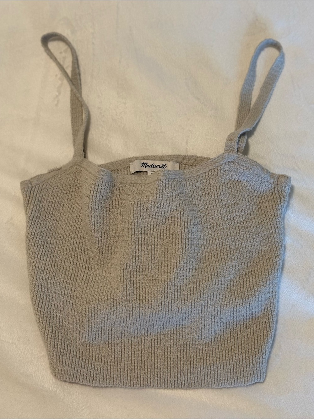 Madewell - Halstead Square Neck Sweater Tank in Form Grey